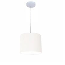 Lustre Luminária Pendente Vivare Free Lux PE-4105BR Cúpula em Tecido 20x22cm