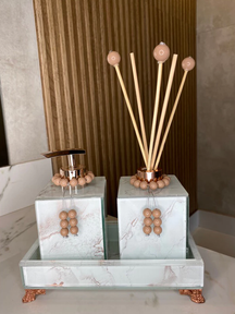 Conjunto Completo Lavabo Luxo com Efeito Mármore | Alma & Casa