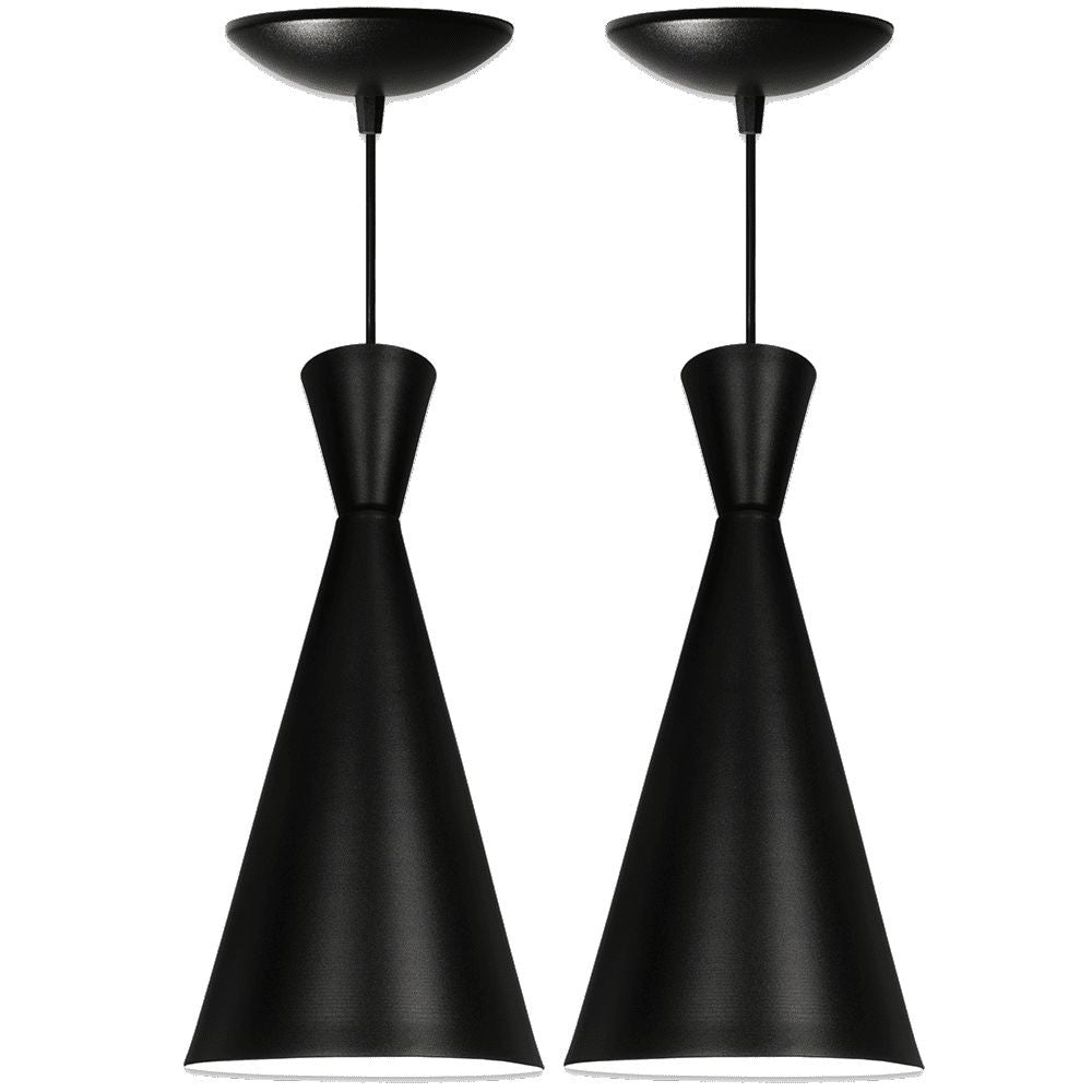 Kit 2 Luminária De Teto Quarto sala Cozinha Cone Venturi Lustre Pendente