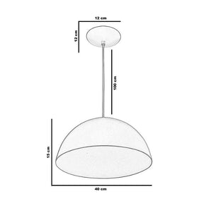 Pendente Meia Lua 40cm – Design Sofisticado para Iluminação Elegante | Alma & Casa