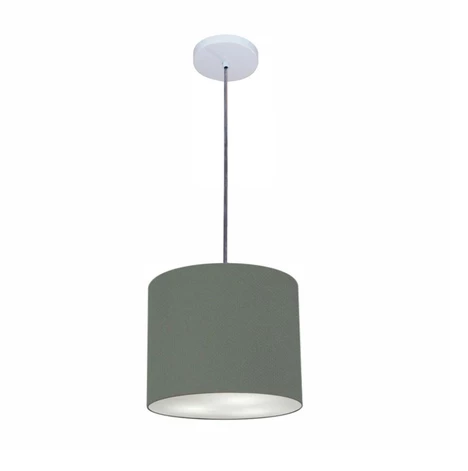 Lustre Luminária Pendente Vivare Free Lux PE-4105BR Cúpula em Tecido 20x22cm