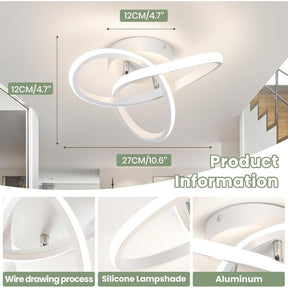 Lustre LED Contemporâneo em Design Escultural e Luz Suave | Alma & Casa