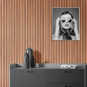 Papel de Parede Adesivo de Madeira Ripada Lisa Autocolante Meia Parede