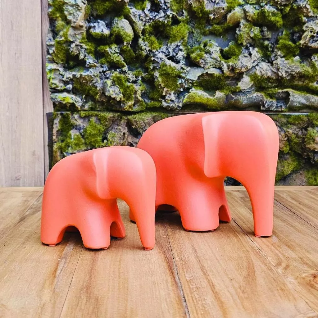 Esculturas Família Elefante Cerâmica | Alma & Casa