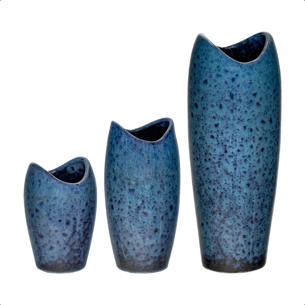 Trio de Vasos de Cerâmica em Tons Elegantes | Alma & Casa