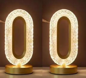 Luminária Cristal Oval Touch com LED - Suave | Alma & Casa
