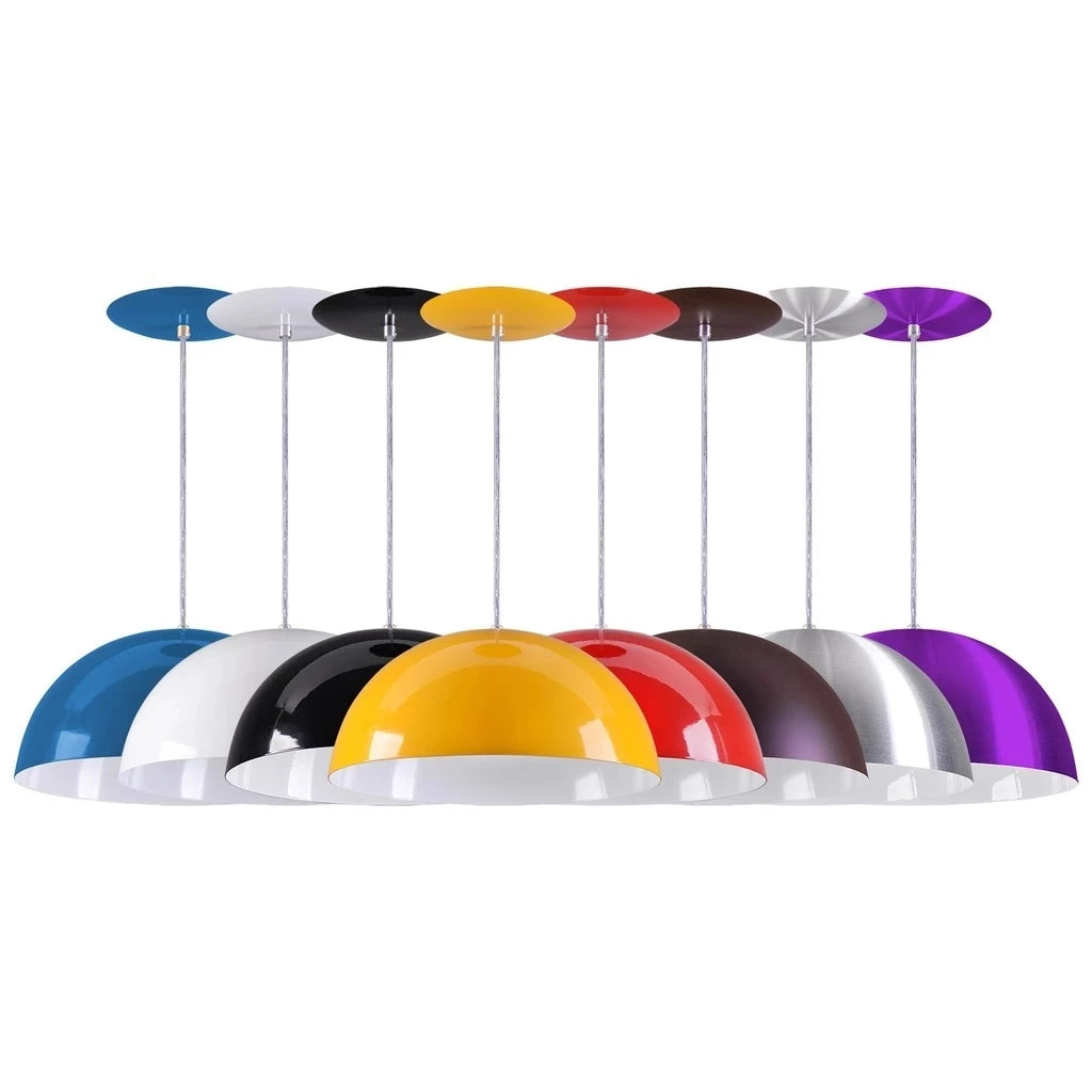Pendente Meia Lua 34cm em Alumínio – Design Moderno e Sofisticado | Alma & Casa