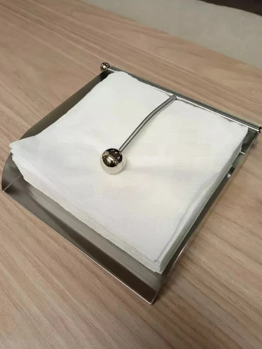 Porta Guardanapo Aço Inox Sofisticado | Alma & Casa