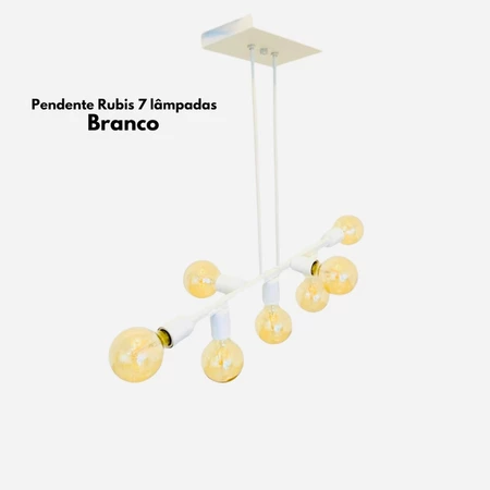 Pendente Rubis 7 Lâmpadas - Atmosfera Elegante | Alma & Casa
