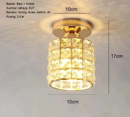 Luminária de Cristal Moderna para Corredor e Sala | Alma & Casa