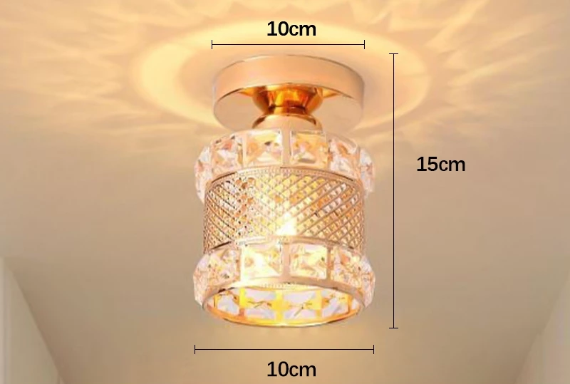Luminária de Cristal Moderna para Corredor e Sala | Alma & Casa