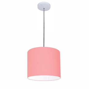 Lustre Luminária Pendente Vivare Free Lux PE-4105BR Cúpula em Tecido 20x22cm