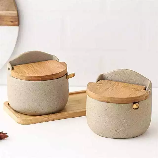 Saleiro Grano: Cerâmica e Bambu em Harmonia | Alma & Casa