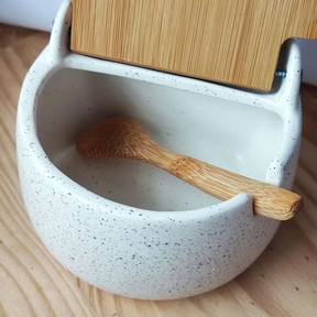 Saleiro Grano: Cerâmica e Bambu em Harmonia | Alma & Casa