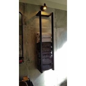 Porta-Toalhas em Ferro e Pinus com Design Elegante | Alma & Casa