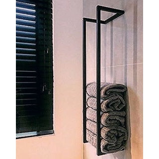 Porta-Toalhas em Ferro e Pinus com Design Elegante | Alma & Casa