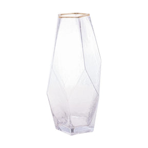 Vaso de Vidro Taj com Borda Dourada | Alma & Casa