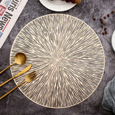 Sousplat Dourado Redondo PVC – Kit 6 Lugares | Alma & Casa