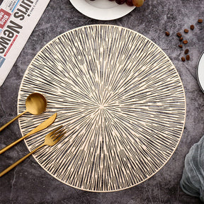 Sousplat Dourado Redondo PVC – Kit 6 Lugares | Alma & Casa