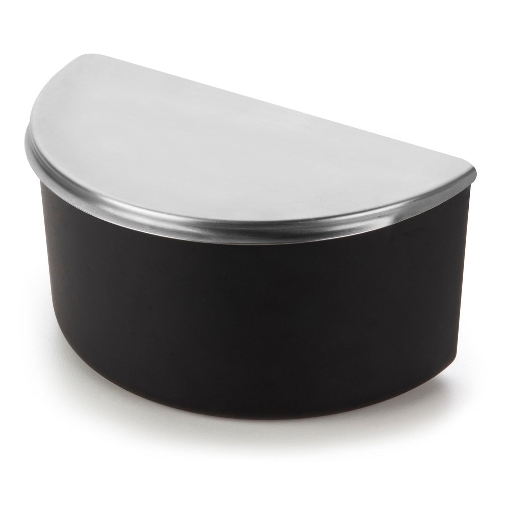 Saleiro Preto com Tampa em Inox Pop 1kg | Alma & Casa
