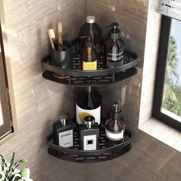 Prateleira de Banheiro LInha Luxo Triangular De Canto Prateleira Banheiro Porta Shampoo Sabonete Condicionadores E Cosméticos Organizador De Parede De Canto De Metal Porta