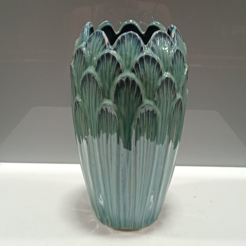Vaso Azul em Cerâmica – Decoração Sofisticada | Alma & Casa