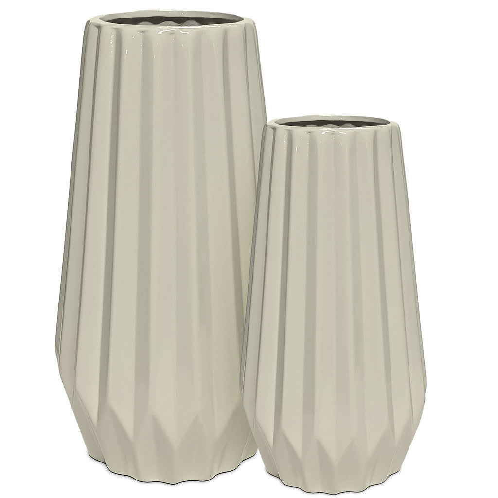 Par de Vasos Diamante em Cerâmica Contemporânea | Alma & Casa