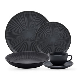 Conjunto de Jantar Flat Ônix: Design Natural e Sofisticado | Alma & Casa