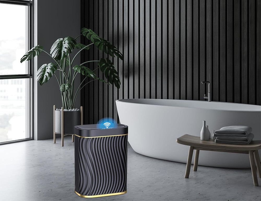 Lixeira com Sensor Touch 8L Preta: Elegância e Praticidade | Alma & Casa