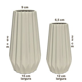Par de Vasos Diamante em Cerâmica Contemporânea | Alma & Casa