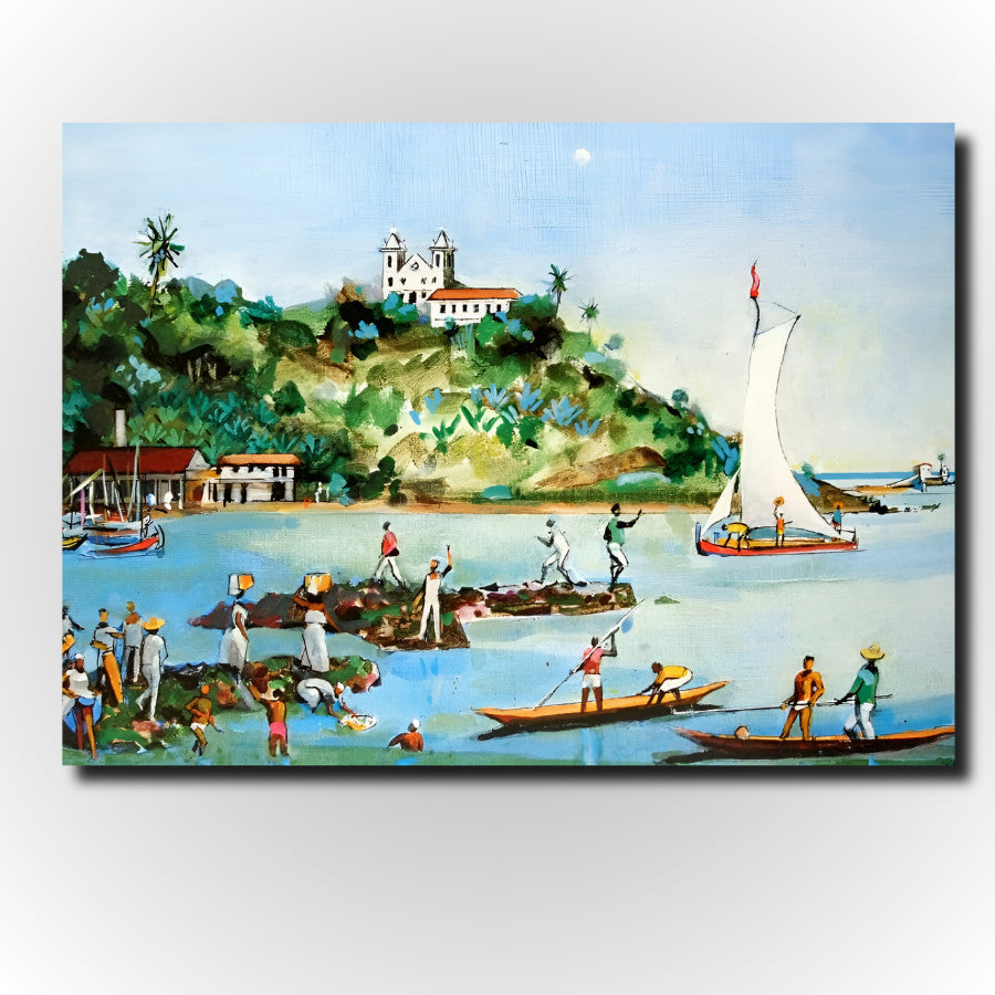 Quadro Hector Carybé Santo Antônio da Barra Impressão Alta Resolução em Tela Acetinada