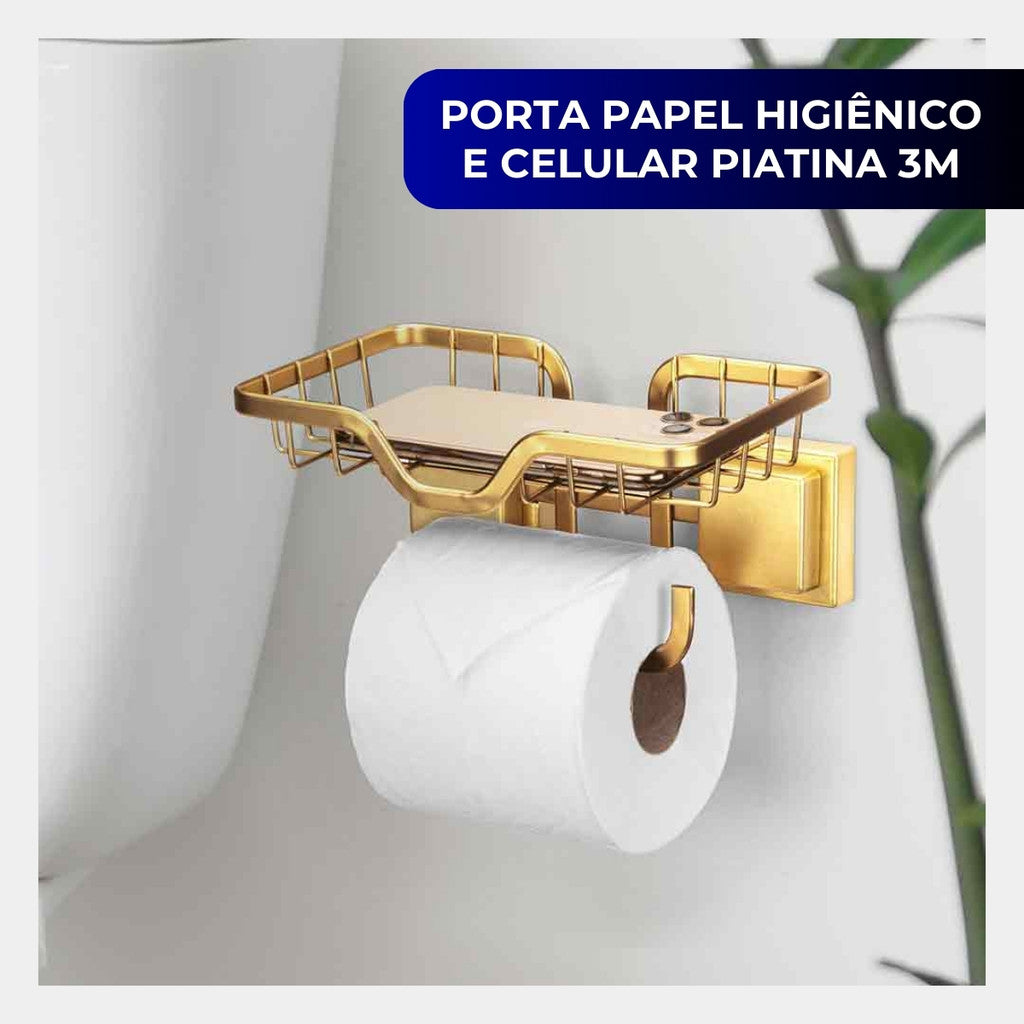 Porta Papel Higiênico e Suporte de Celular: Praticidade com Luxo | Alma & Casa
