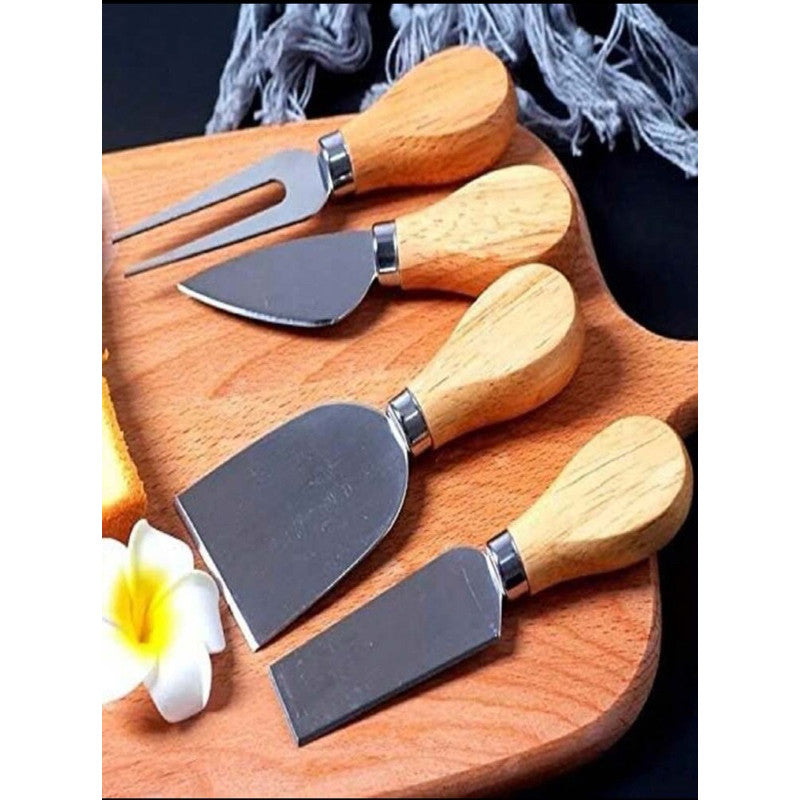 Kit de Facas para Queijo em Inox e Madeira | Alma & Casa