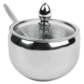Açucareiro de Inox com Tampa de Vidro Elegante | Alma & Casa