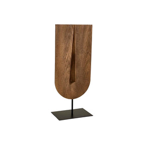 Escultura Face Abstrata em Poliresina Madeira | Alma & Casa