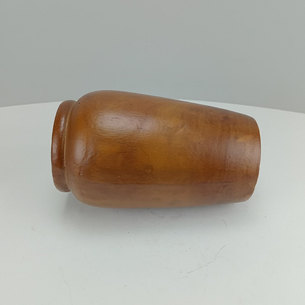 Vaso Decorativo em Madeira Marrom Elegante | Alma & Casa