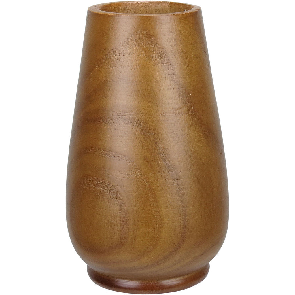 Vaso Decorativo em Madeira Marrom Elegante | Alma & Casa