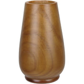 Vaso Decorativo em Madeira Marrom Elegante | Alma & Casa