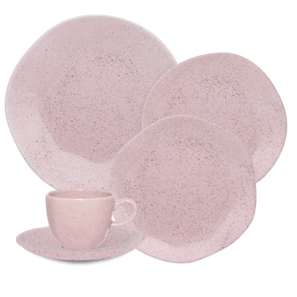 Conjunto de Jantar Ryo Pink Sand: Arte à Mesa | Alma & Casa
