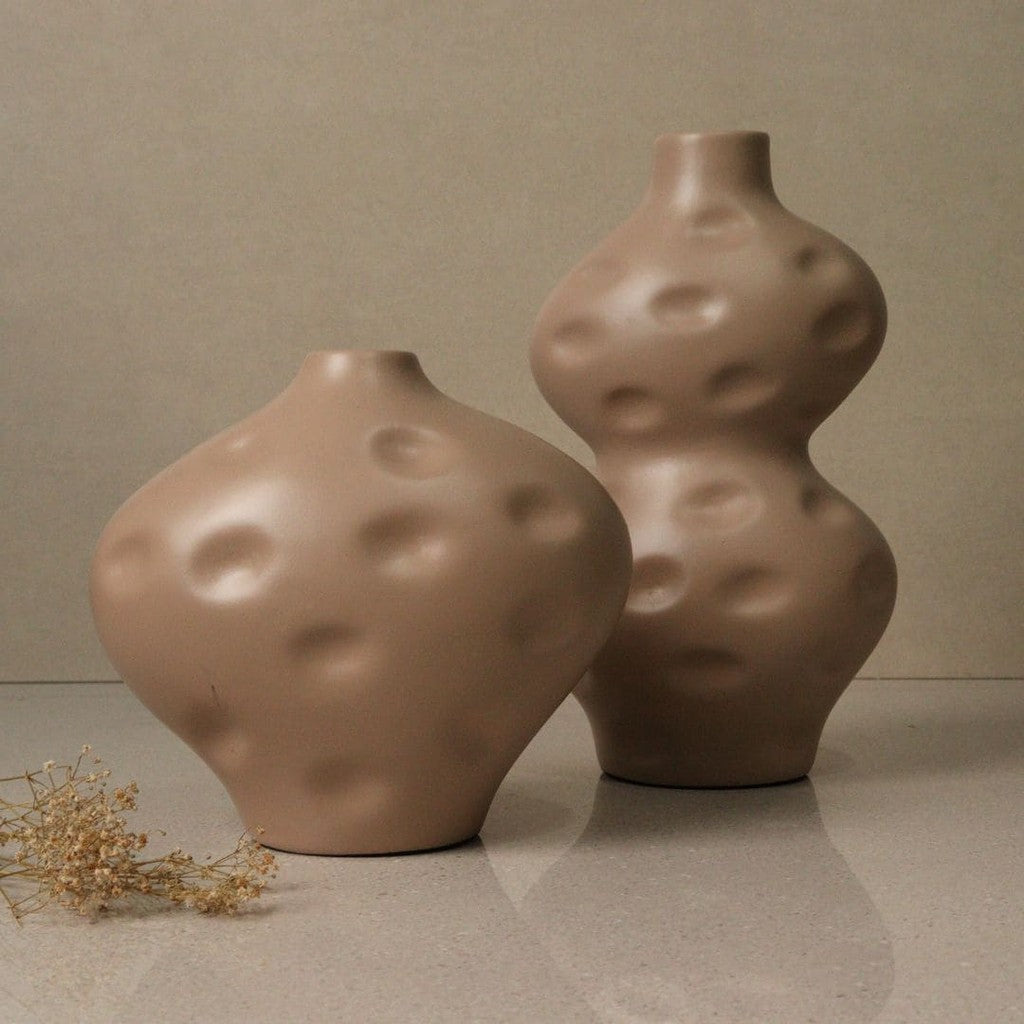 Dupla de Vasos Orgânicos em Cerâmica Artesanal | Alma & Casa