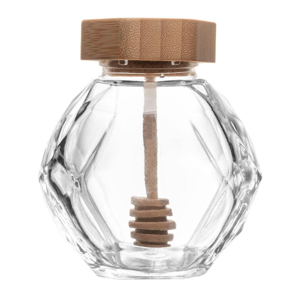 Meleira de Vidro 200ml com Tampa Bambu | Alma & Casa