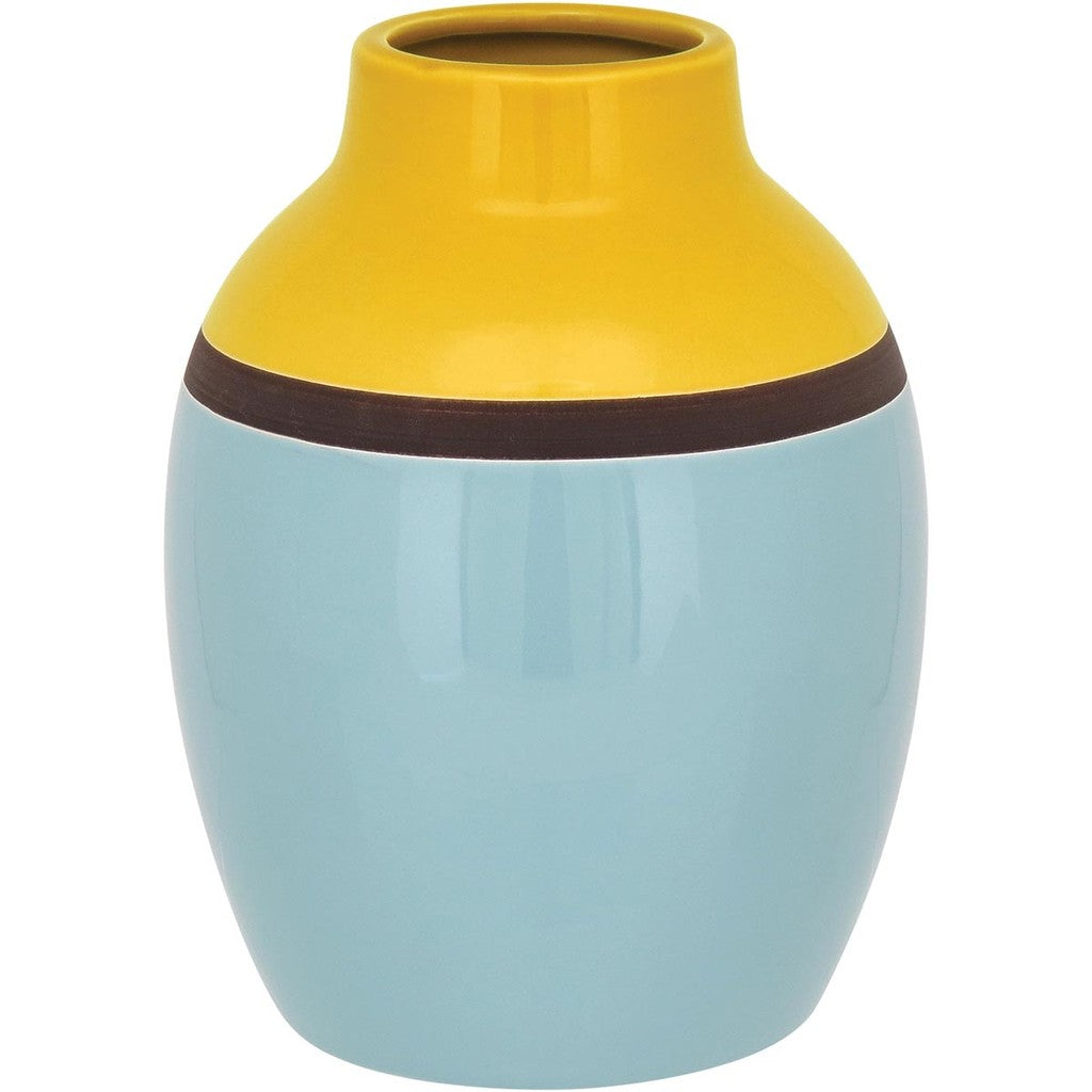 Vaso Decorativo em Cerâmica Azul Sofisticado | Alma & Casa