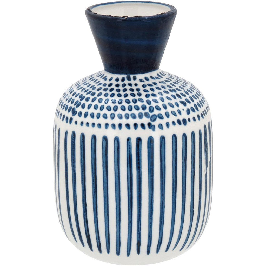 Vaso Decorativo em Cerâmica Azul Elegante | Alma & Casa