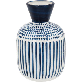Vaso Decorativo em Cerâmica Azul Elegante | Alma & Casa