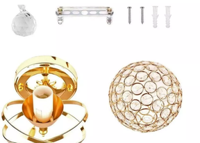 Arandela Dueto de Cristal, Dourado Moderna | Alma & Casa