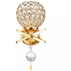 Arandela Dueto de Cristal, Dourado Moderna | Alma & Casa