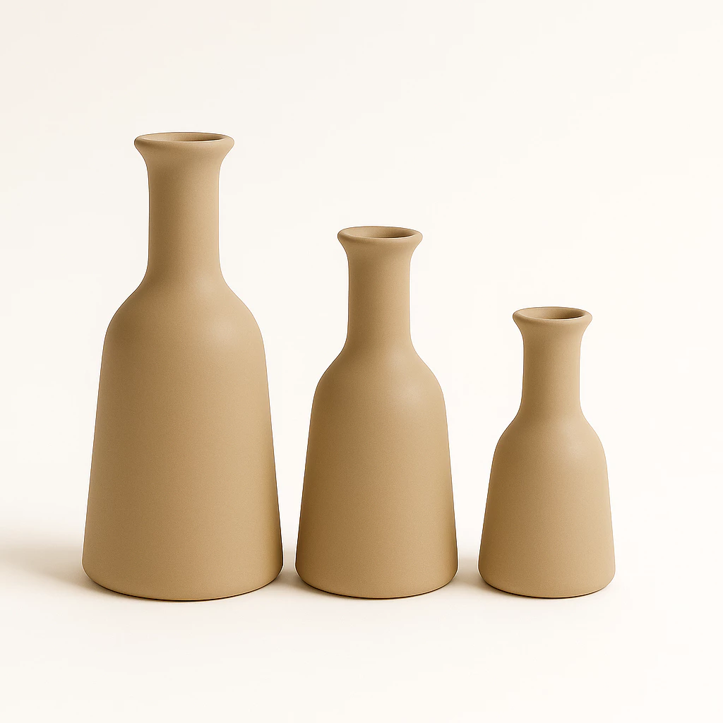 Conjunto de Vasos em Cerâmica Terracota | Alma & Casa