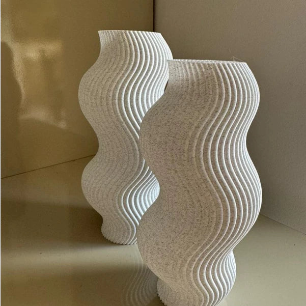 Vaso Decorativo Ondulado - Impressão 3D| Alma & Casa