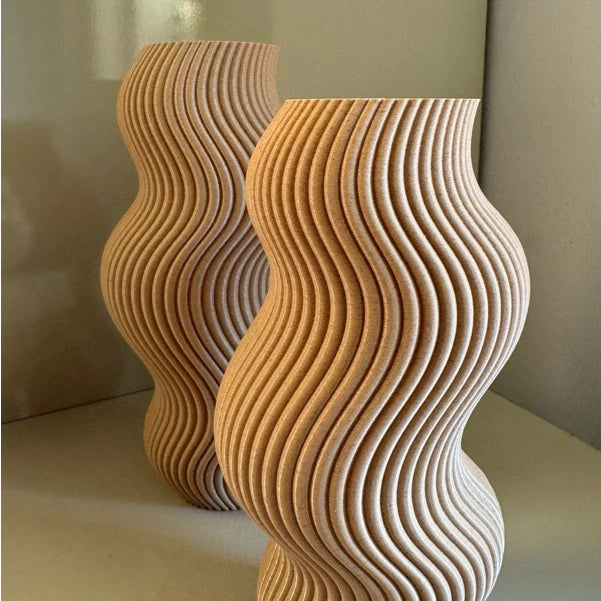Vaso Decorativo Ondulado - Impressão 3D| Alma & Casa