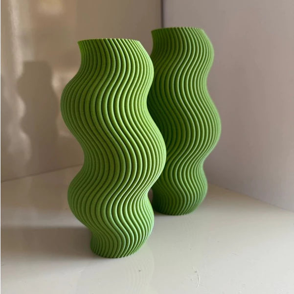 Vaso Decorativo Ondulado - Impressão 3D| Alma & Casa